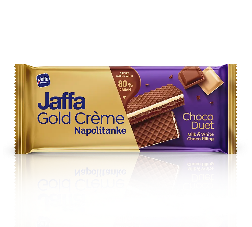 Jaffa Napolitanke Gold 
Crème Choco Duet 215g
